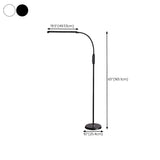 Adjustable Black Rectangular LED Floor Reading Lamp #size