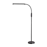 Adjustable Black Rectangular LED Floor Reading Lamp Image - 5