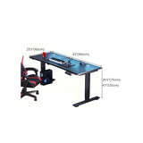 Adjustable Black T-Shape Ambient Light Gaming Desk Image - 13