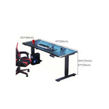 Adjustable Black T-Shape Ambient Light Gaming Desk Image - 15