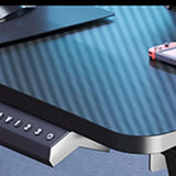 Adjustable Black T-Shape Ambient Light Gaming Desk Image - 9