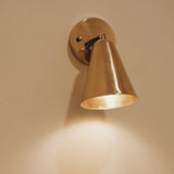 Adjustable Brass Cone Bathroom Mirror Vanity Light Image - 6