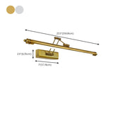 Adjustable Brass Linear LED Wall Mount Vanity Light Image - 12