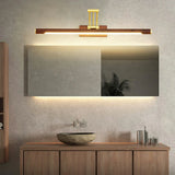 Adjustable Brown Linear Modern LED Metal Vanity Light Image - 13