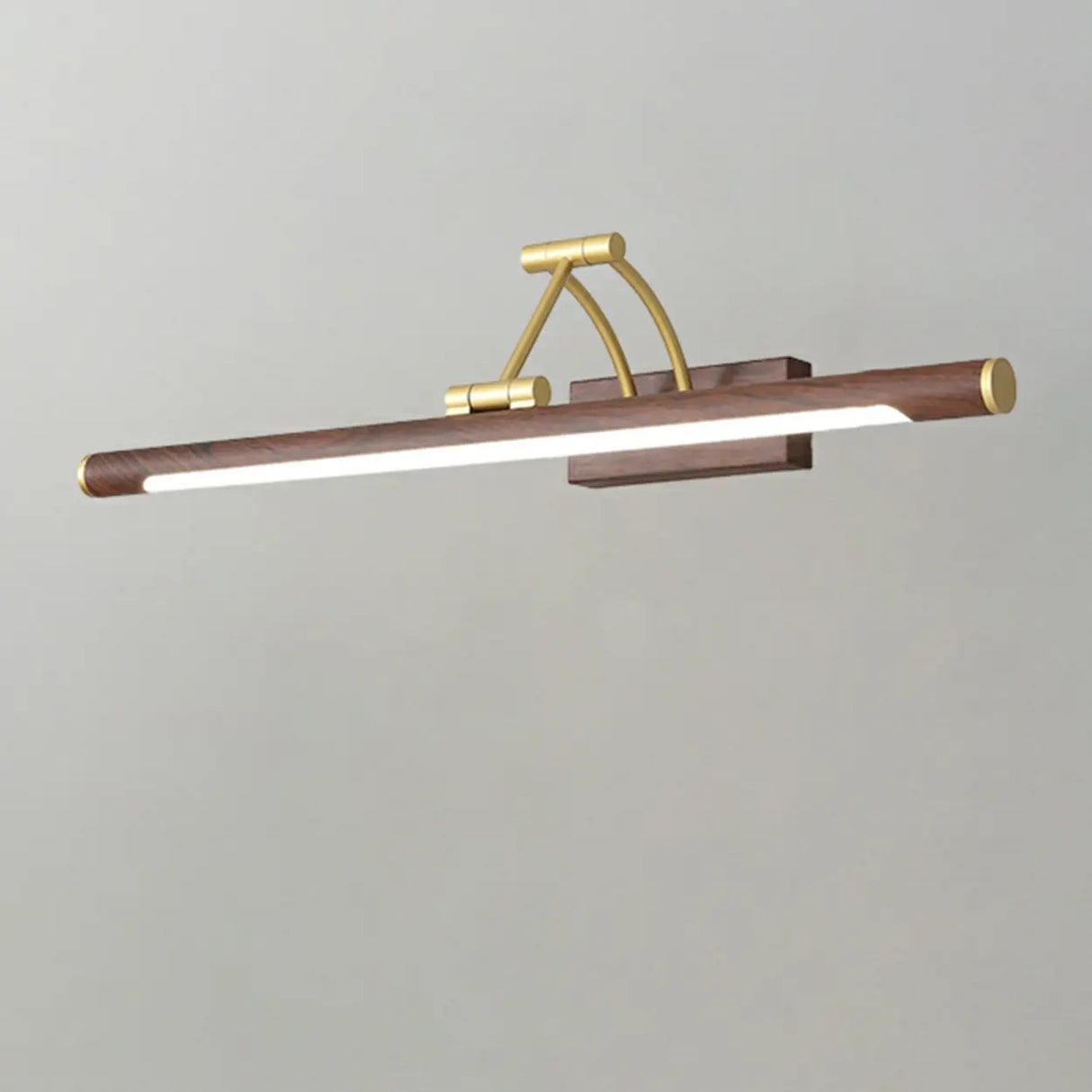 Adjustable Brown Linear Modern LED Metal Vanity Light Image - 6