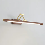 Adjustable Brown Linear Modern LED Metal Vanity Light Image - 9