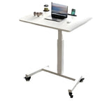 Adjustable Brown Top Casters T-Shape Standing Desk Image - 3