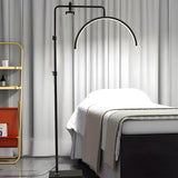 Adjustable C-Shaped Black Arc Metal LED Floor Lamp Image - 12