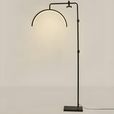 Adjustable C-Shaped Black Arc Metal LED Floor Lamp Image - 6