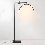 Adjustable C-Shaped Black Arc Metal LED Floor Lamp Image - 7