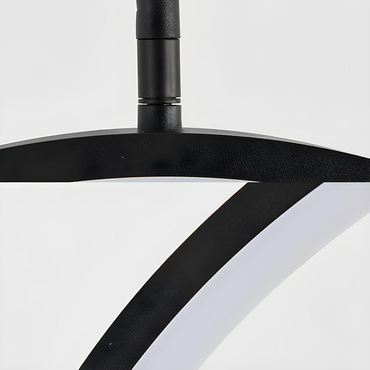 Adjustable C-Shaped Black Arc Metal LED Floor Lamp Image - 9