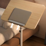 Adjustable Casters Wooden T-Shape Small Standing Desk Image - 4