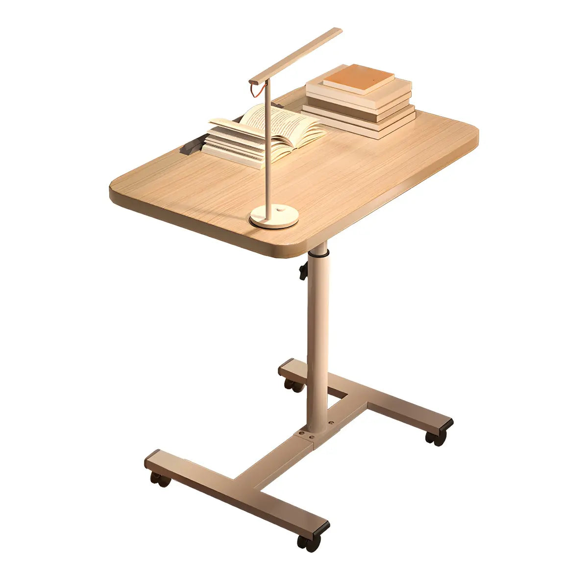 Adjustable Casters Wooden T-Shape Small Standing Desk Image - 5