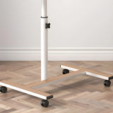 Adjustable Casters Wooden T-Shape Small Standing Desk Image - 6