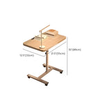 Adjustable Casters Wooden T-Shape Small Standing Desk #size