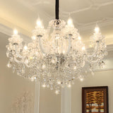 Adjustable Chain Clear Crystal Candle Chandelier Image - 11