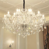 Adjustable Chain Clear Crystal Candle Chandelier Image - 12