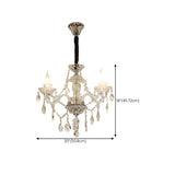 Adjustable Chain Clear Crystal Candle Chandelier Image - 14