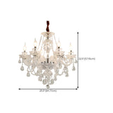 Adjustable Chain Clear Crystal Candle Chandelier Image - 16