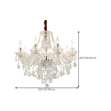 Adjustable Chain Clear Crystal Candle Chandelier Image - 17