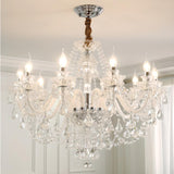 Adjustable Chain Clear Crystal Candle Chandelier Image - 2