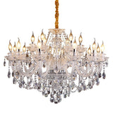 Adjustable Chain Clear Crystal Candle Chandelier Image - 5