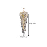 Adjustable Chain Gold Cascading Crystal Chandelier Image - 14