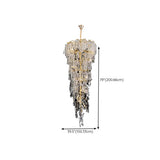 Adjustable Chain Gold Cascading Crystal Chandelier Image - 16