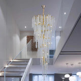 Adjustable Chain Gold Cascading Crystal Chandelier Image - 4