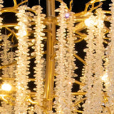 Adjustable Chain Gold Cascading Crystal Chandelier Image - 9