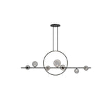 Adjustable Circular and Globe Island Pendant Light Image - 5