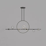 Adjustable Circular and Globe Island Pendant Light Image - 6