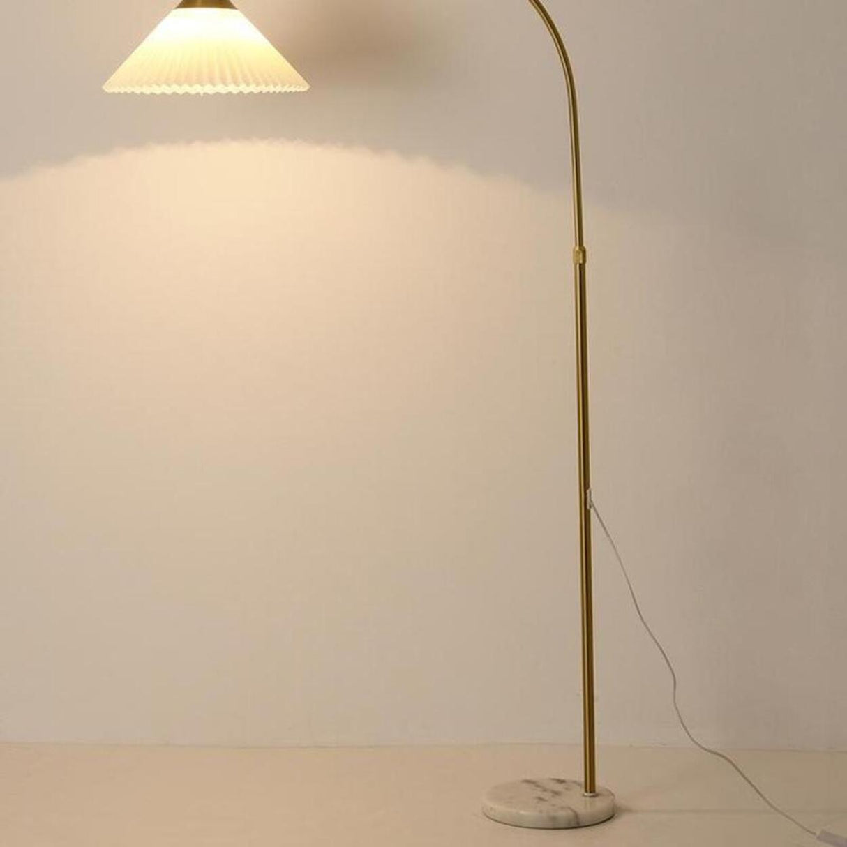 Adjustable Classic Cone Arched Metal Floor Lamp Image - 8