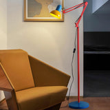 Adjustable Colorful Bowl Metal Swing Arm Floor Lamp Image - 3