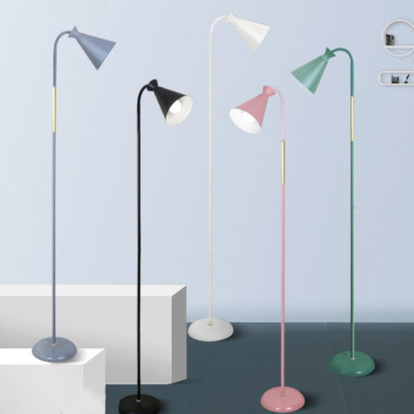 Adjustable Cone Colorful Modern Metal Floor Lamp Image - 1