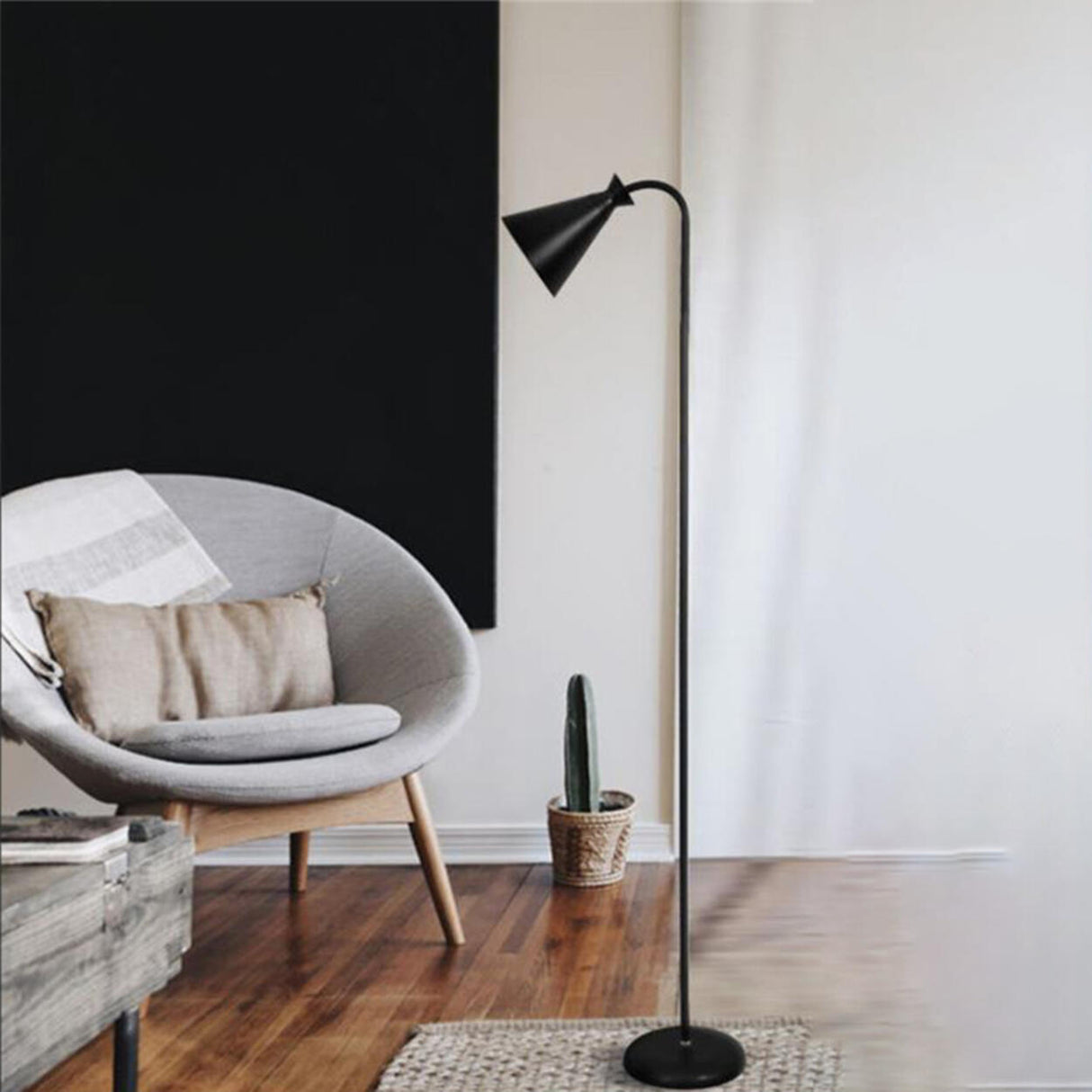 Adjustable Cone Colorful Modern Metal Floor Lamp Image - 2