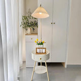 Adjustable Cone Modern Metal Floor Lamp with Storage Image - 11