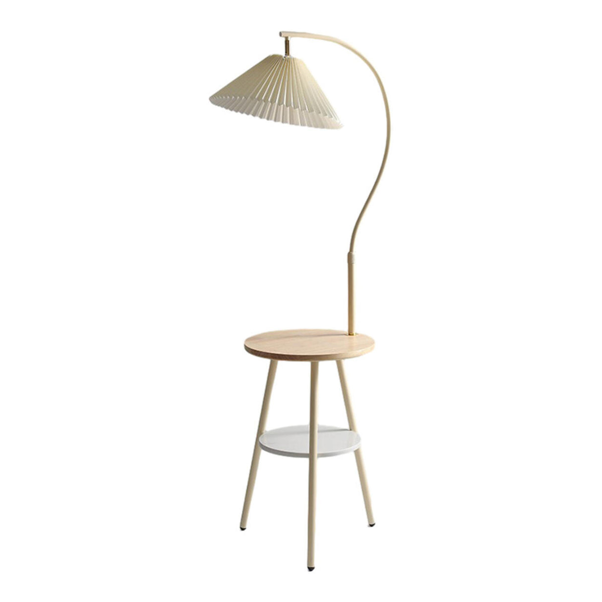 Adjustable Cone Modern Metal Floor Lamp with Storage Image - 6