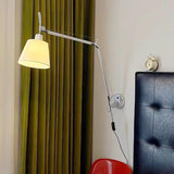 Adjustable Contemporary Chrome Swing Arm Wall Sconce Image - 17