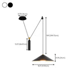 Adjustable Cord Modern Iron Cone Conical Pendant Light Image - 12