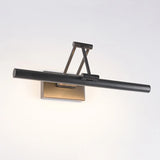 Adjustable Cylinder Black Metal Bathroom Vanity Light Image - 15