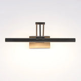 Adjustable Cylinder Black Metal Bathroom Vanity Light Image - 6