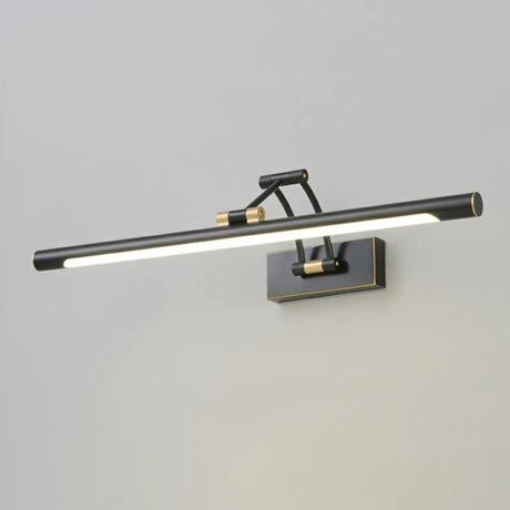 Adjustable Cylinder Black Metal Modern Vanity Light Image - 2