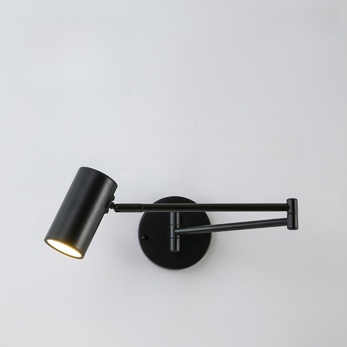 Adjustable Cylinder Metal LED Swing Arm Sconce Light Image - 3