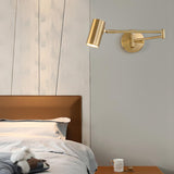 Adjustable Cylinder Metal LED Swing Arm Sconce Light Image - 6