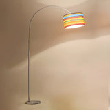 Adjustable Decorative Rainbow Cylinder Metal Floor Lamp Image - 7