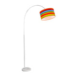 Adjustable Decorative Rainbow Cylinder Metal Floor Lamp Image - 9