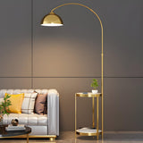 Adjustable Dome and Arc Modern Floor Lamp with Storage Image - 3