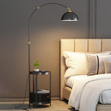 Adjustable Dome and Arc Modern Floor Lamp with Storage Image - 7