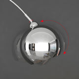 Adjustable Dome Modern Sliver Arched Floor Lamp Image - 9